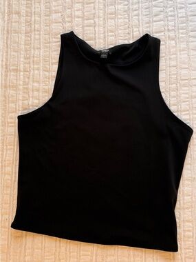 Express Body Contour Black Tank
